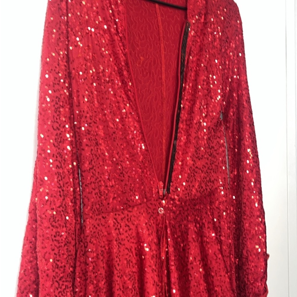 Red Sequin Cloak